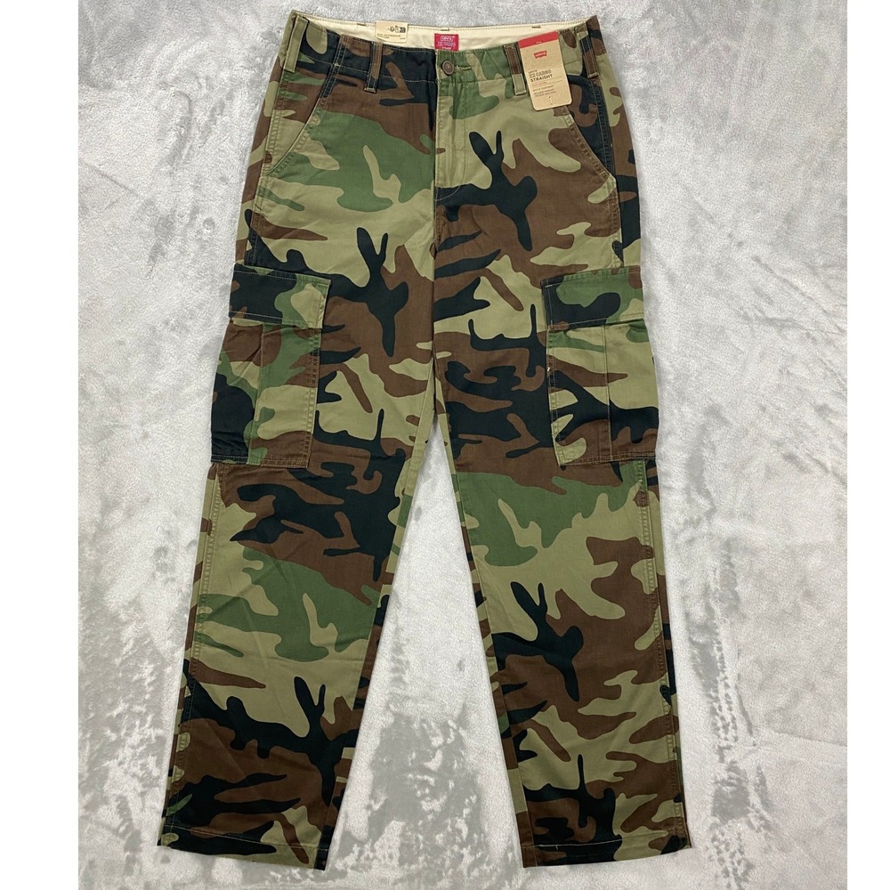 Levis XX Cargo Straight Pants Men 31x32 Camo Tactical Military Utility Workwear
